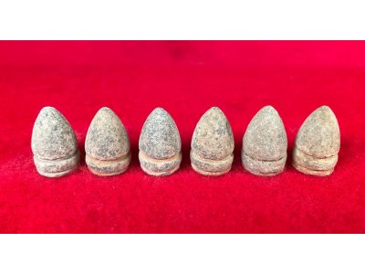 Six .44 Caliber Army Revolver Bullets for D.C. Sage Cartridge