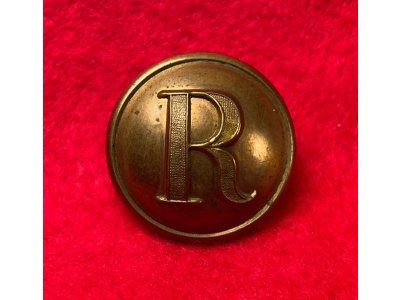 Confederate Rifleman Coat Button - Stippled "R"