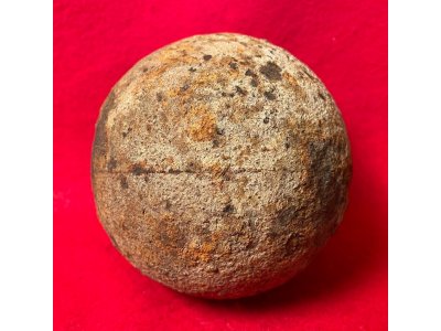 Confederate Six Pounder Solid Shot Cannonball
