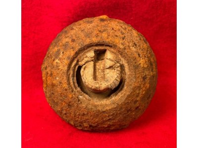Confederate 12 Pounder Spherical Case-Shot Fragment with Bormann Fuze 