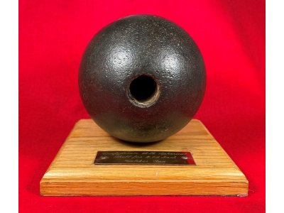 Confederate 12-Pounder Shell - Mounted on Stand