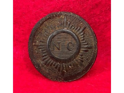 North Carolina "Sunburst" Coat Button - Shank Present