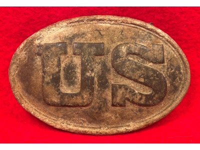 US Waist Belt Buckle - Flat Bottom "U" - 15th Mass. Infantry - High Quality