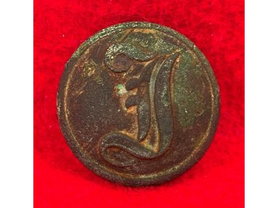 Confederate Infantry Coat Button - Script "I"