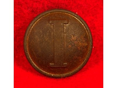 Confederate Infantry Coat Button - Lined I