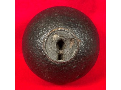 Confederate 12-Pounder Shell with Reamed Bormann Time Fuze