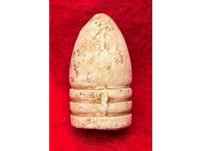 Excavated .58 Caliber Three Ring "US" Base Bullet
