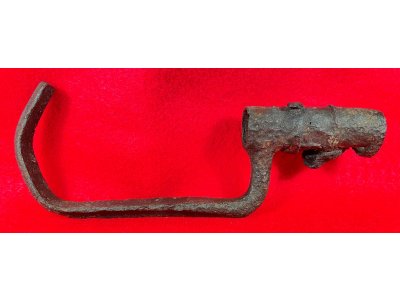 US Model 1855 Socket Bayonet - Hook - Wood Growth Remnant