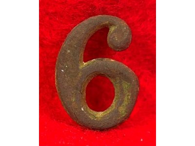 Regimental Number "6" or "9" - Small Size