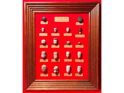 Civil War Framed Virginia Battlefield Civil War Relic Display