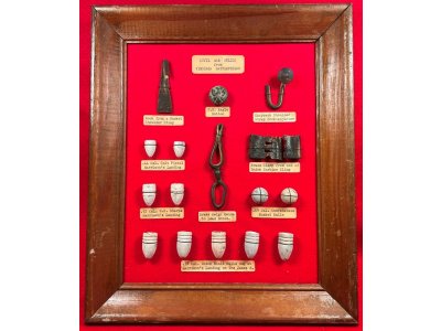 Civil War Framed Virginia Battlefield Civil War Relic Display