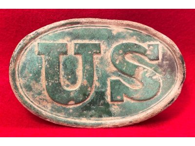 US Cartridge Box Plate - With Very Rare Mark of "J. Iden / 137 Elm St. N.Y" - Catlett Brothers Collection
