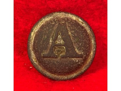 Confederate Artillery Coat Button - Roman "A" - Richmond Manufacturer