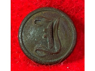 Confederate Infantry Cuff Button - "Script I"