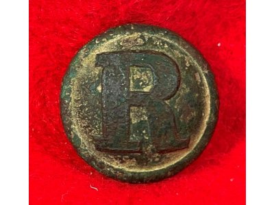 Confederate Rifleman Coat Button