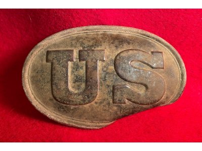 US Cartridge Box Plate - Carved Flag
