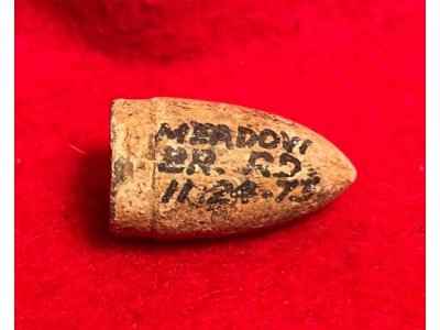 .44 Caliber Colt Dragoon Bullet  - Mac Mason Lettering