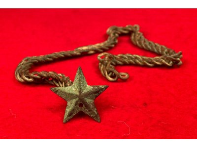  Star Cape Pin / Watch Fob Charm and Chain