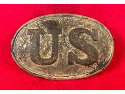 US Belt Buckle - Arrow Hooks - Belt Leather Remnant