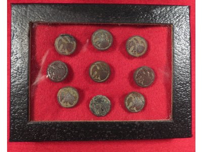 Nine Pre-Civil War Militia Cuff Buttons