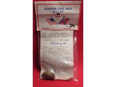 Civil War Bullet - .58 Cal. 3-Ring Minie
