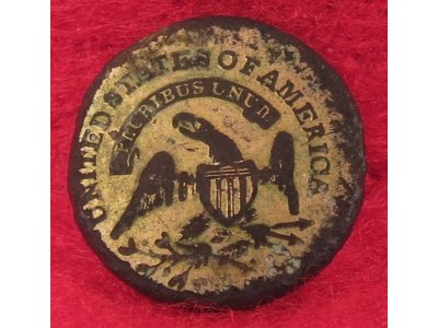 Unidentified Eagle USA Flat Cuff Button
