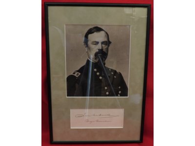 General Irvin McDowell - Framed Image & Signature