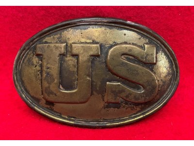 US Belt Buckle - Flat Bottom "U" - 15th Mass. Infantry