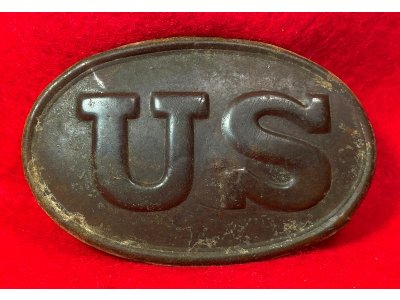 US Cartridge Box Plate - Unusual "US" Letter Size and Shape