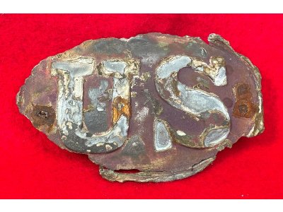 US Cartridge Box Plate - Solder Backing