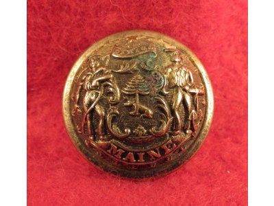 Maine State Seal Coat Button