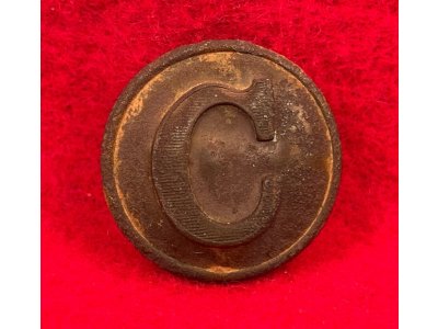 Confederate Cavalry Coat Button - Lined "C"
