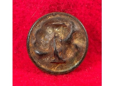 Confederate Infantry Coat Button - Lined "I"