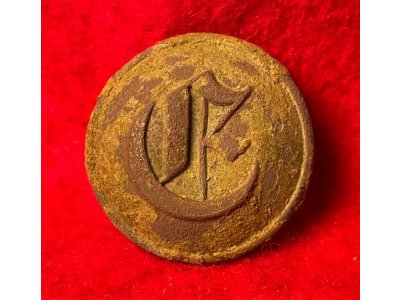 Confederate Engineer Coat Button - Rarely Excavated