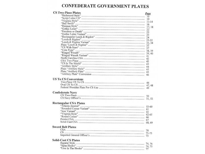 Confederate Belt Buckles & Plates - Expanded Edition - Out of Print