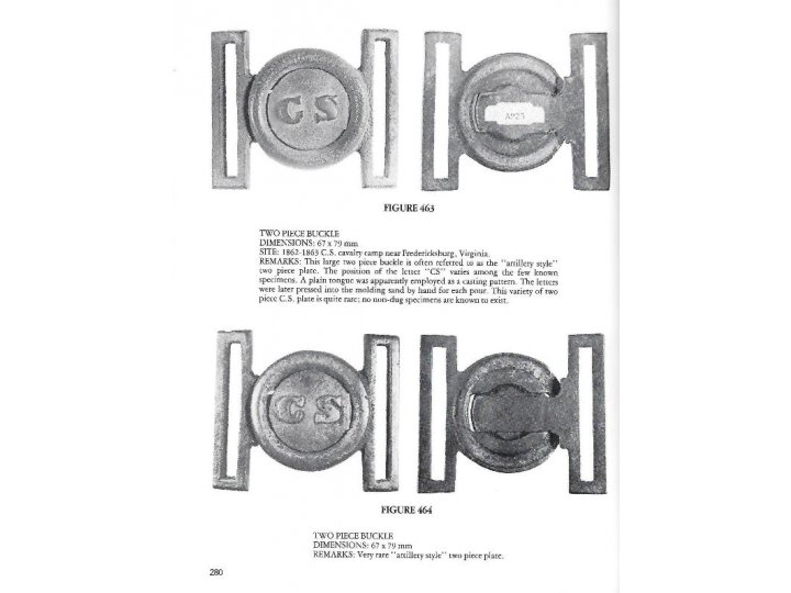 Confederate General Service Accoutrement Plates - Signed by the Author