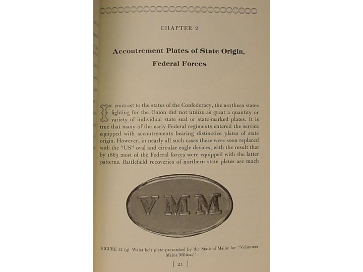  Accoutrement Plates North and South 1861-1865