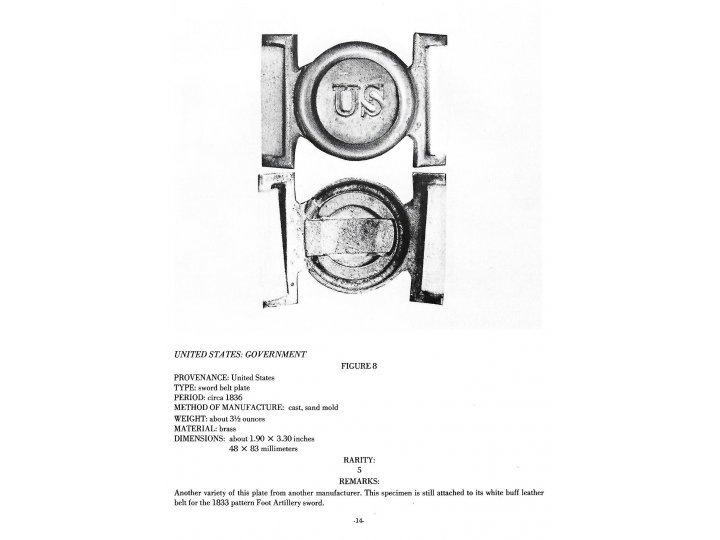 Plates and Buckles of the American Military 1795 -1874