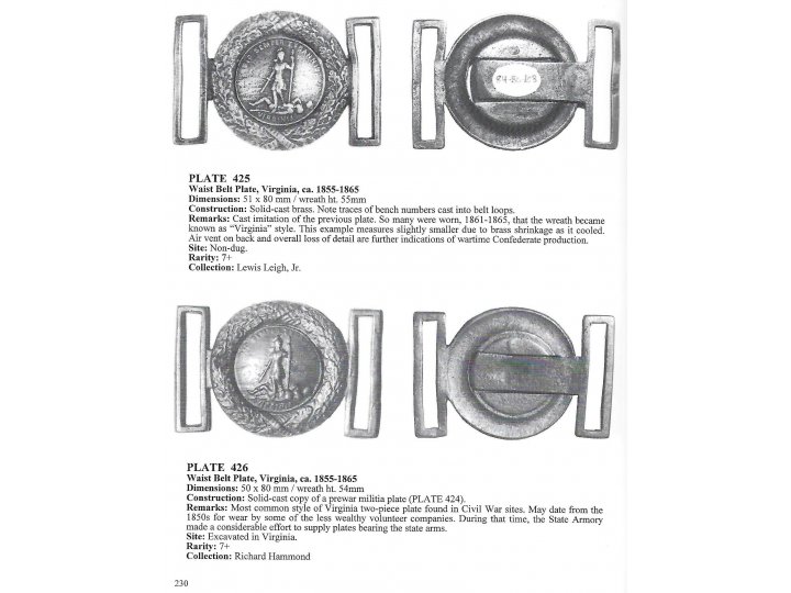 Virginia State Seal Buckle - Tongue Portion