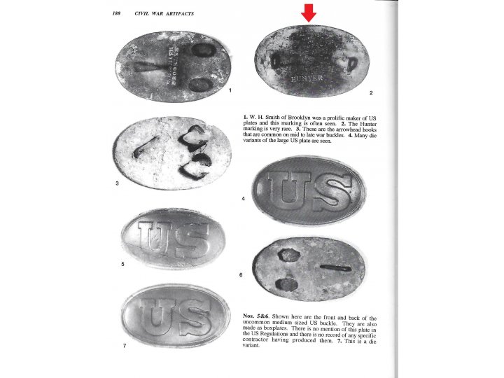 US Cartridge Box Plate - Marked "Hunter" - Published