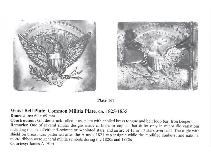 Militia Belt Plate, ca 1825-1835