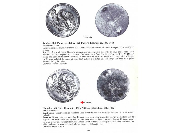 Eagle Plate Stamped H. A. DINGEE