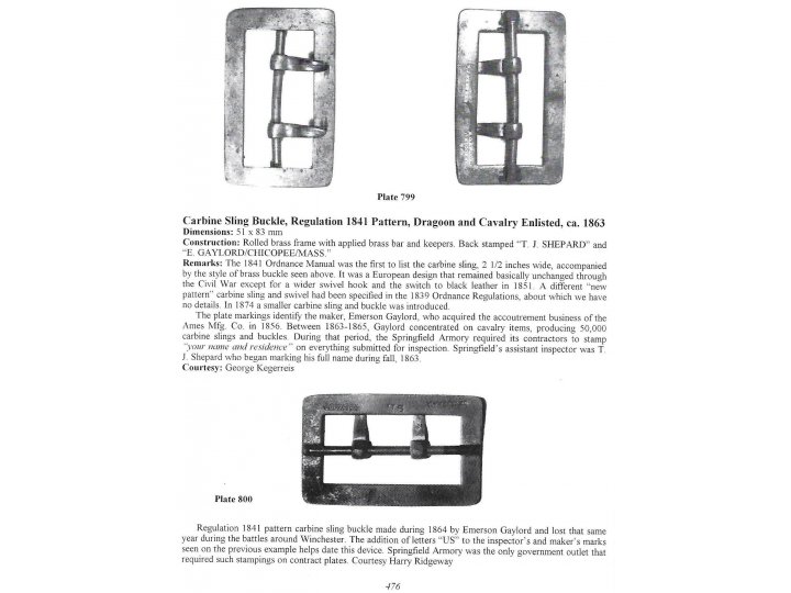 Federal Carbine Sling Buckle with Belt End Brass Tip