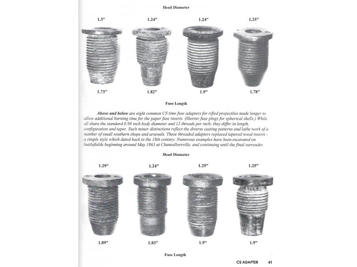 Confederate Time Fuze Adaptor for Rifled Projectile.