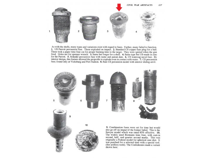 Confederate Time Fuze Adaptor for Rifled Projectile.