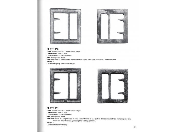 Confederate Frame Belt Buckle - "Gutter Back"