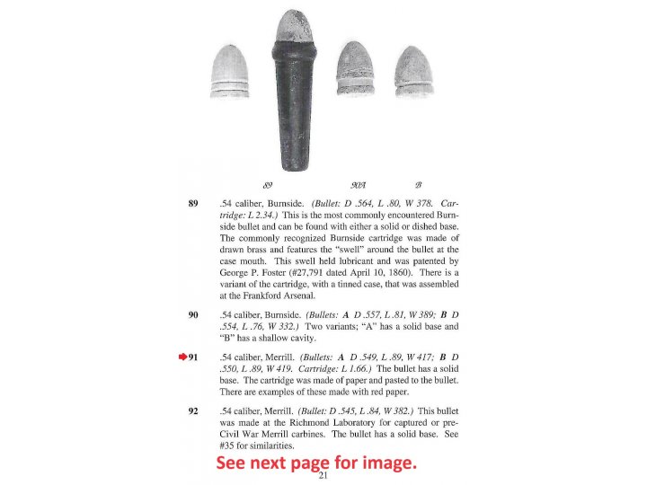 Federal .54 Caliber Merrill Carbine Bullet - Gettysburg