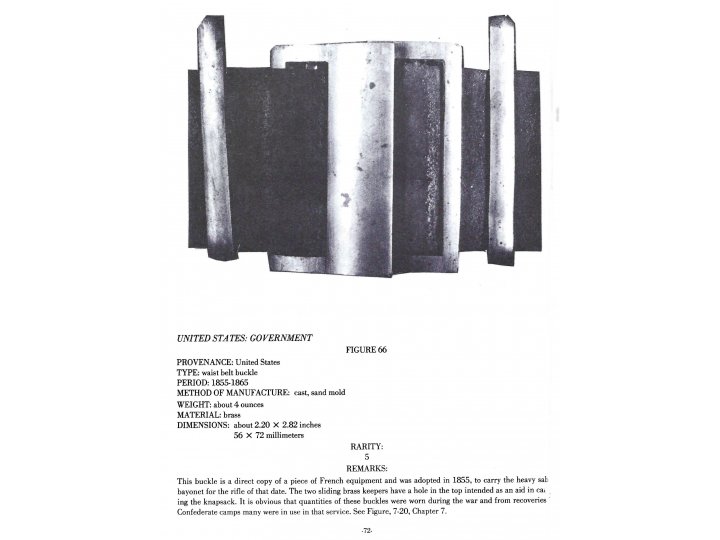 Federal Four-Piece Rifleman's Buckle - Assembled From Three Different Sites