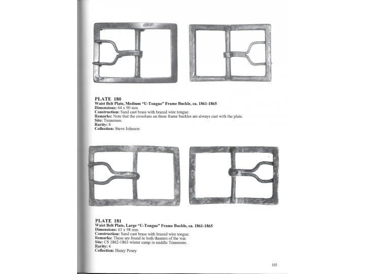 Confederate Frame Belt Buckle - "U" Tongue