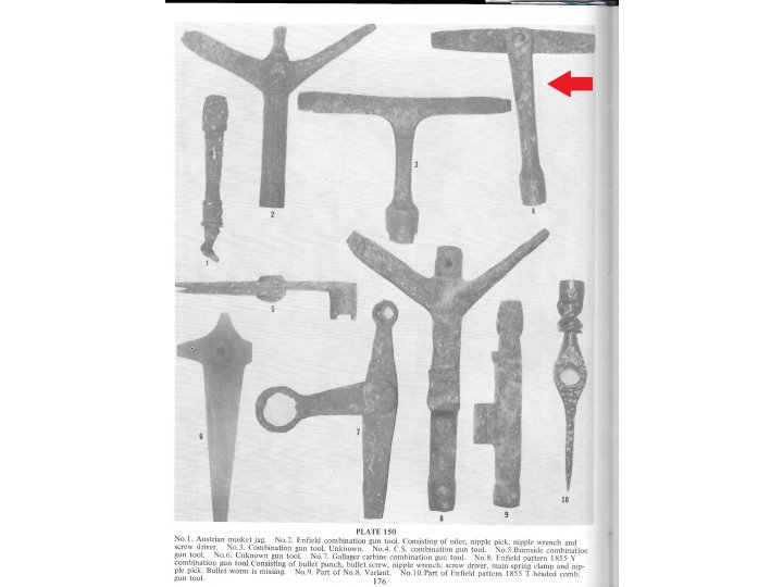 Display of Confederate Cartridge Box Contents and Parts, Belt Buckle, Gun Tool, and Bayonet Scabbard Hardware